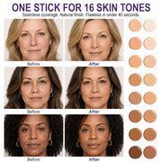 Aurovessa foundation stick in use