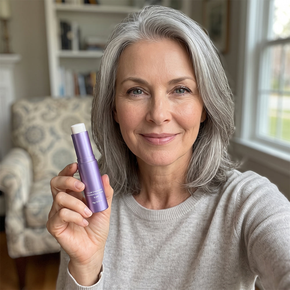 Color-changing foundation texture and pigments